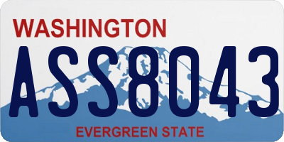 WA license plate ASS8043
