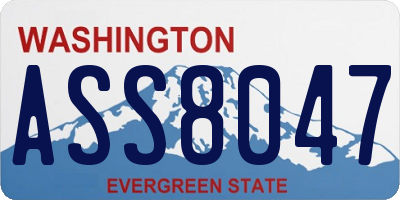 WA license plate ASS8047