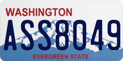 WA license plate ASS8049