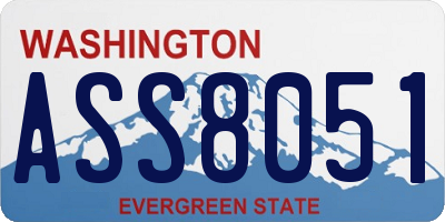 WA license plate ASS8051