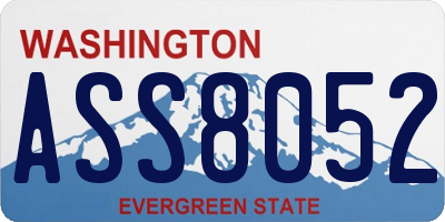 WA license plate ASS8052