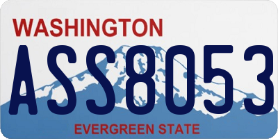 WA license plate ASS8053