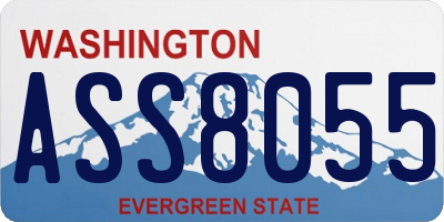 WA license plate ASS8055