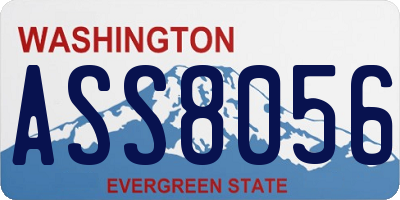 WA license plate ASS8056