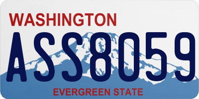 WA license plate ASS8059