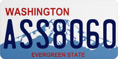 WA license plate ASS8060