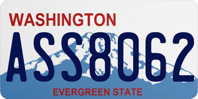 WA license plate ASS8062
