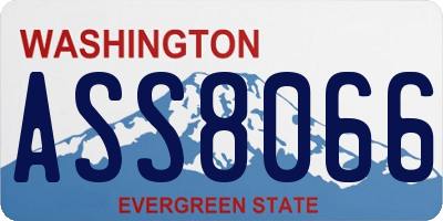 WA license plate ASS8066