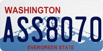 WA license plate ASS8070