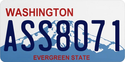 WA license plate ASS8071