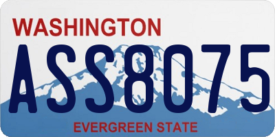 WA license plate ASS8075