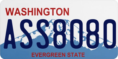 WA license plate ASS8080