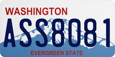 WA license plate ASS8081