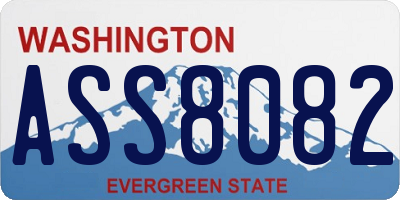 WA license plate ASS8082