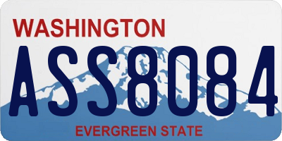 WA license plate ASS8084