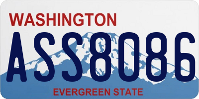 WA license plate ASS8086