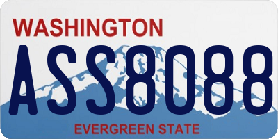 WA license plate ASS8088