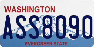 WA license plate ASS8090