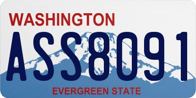 WA license plate ASS8091