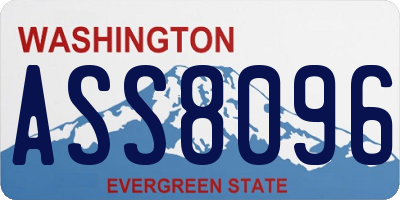 WA license plate ASS8096