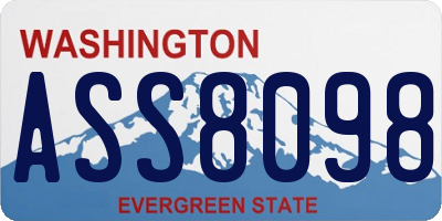 WA license plate ASS8098