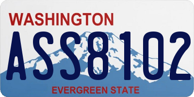 WA license plate ASS8102