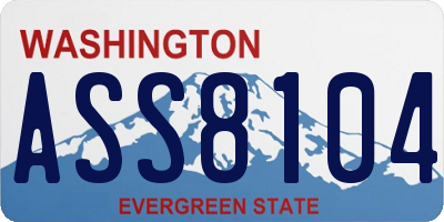 WA license plate ASS8104