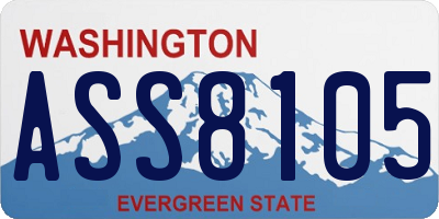 WA license plate ASS8105