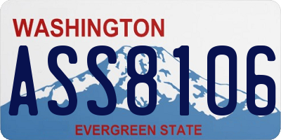 WA license plate ASS8106