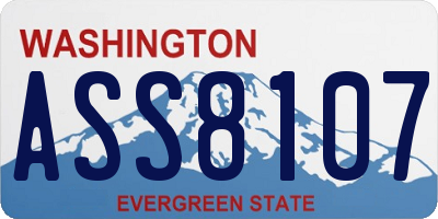 WA license plate ASS8107