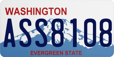 WA license plate ASS8108