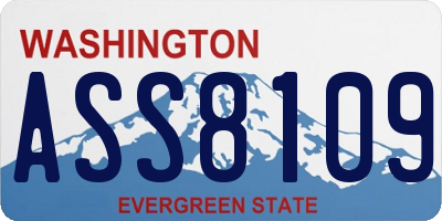 WA license plate ASS8109