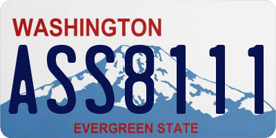 WA license plate ASS8111