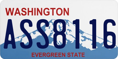WA license plate ASS8116