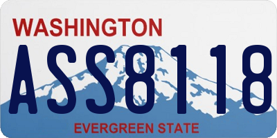 WA license plate ASS8118
