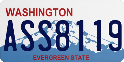 WA license plate ASS8119