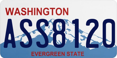 WA license plate ASS8120