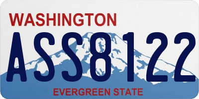 WA license plate ASS8122
