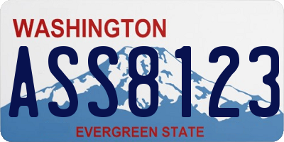 WA license plate ASS8123