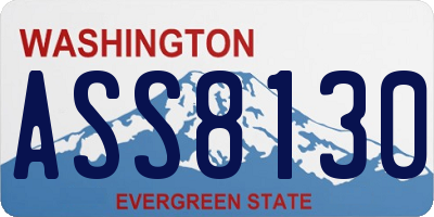WA license plate ASS8130