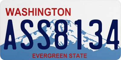 WA license plate ASS8134