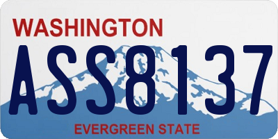 WA license plate ASS8137
