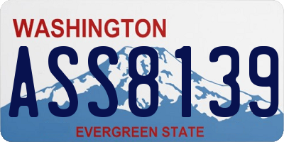 WA license plate ASS8139
