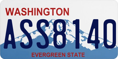 WA license plate ASS8140