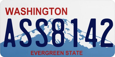 WA license plate ASS8142