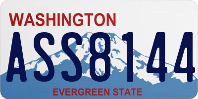 WA license plate ASS8144