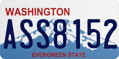 WA license plate ASS8152
