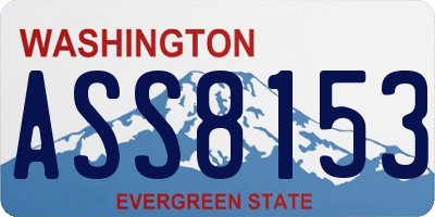 WA license plate ASS8153