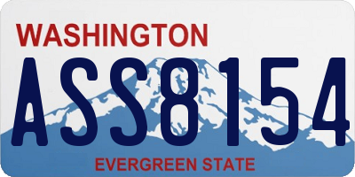WA license plate ASS8154