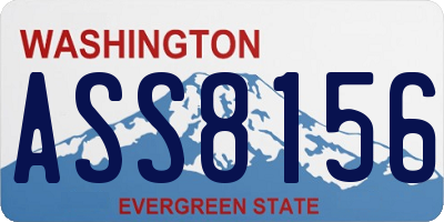 WA license plate ASS8156